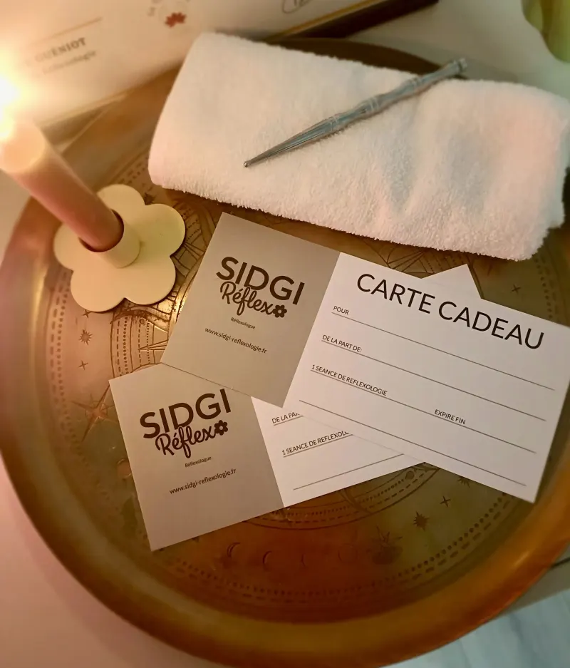 Carte cadeau Sidgi Réflexo pour une séance de réflexologie plantaire